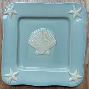 Home Studio‎ Shoreline Collection Salad Plate 9" Square Coastal Beach Decor